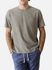 Marine Layer Luxe 250 Relaxed Pocket Tee Faded Green Soft Tops for Men men’s Summer shirts Athens GA Georgia Kempt Menswear Store Near Me