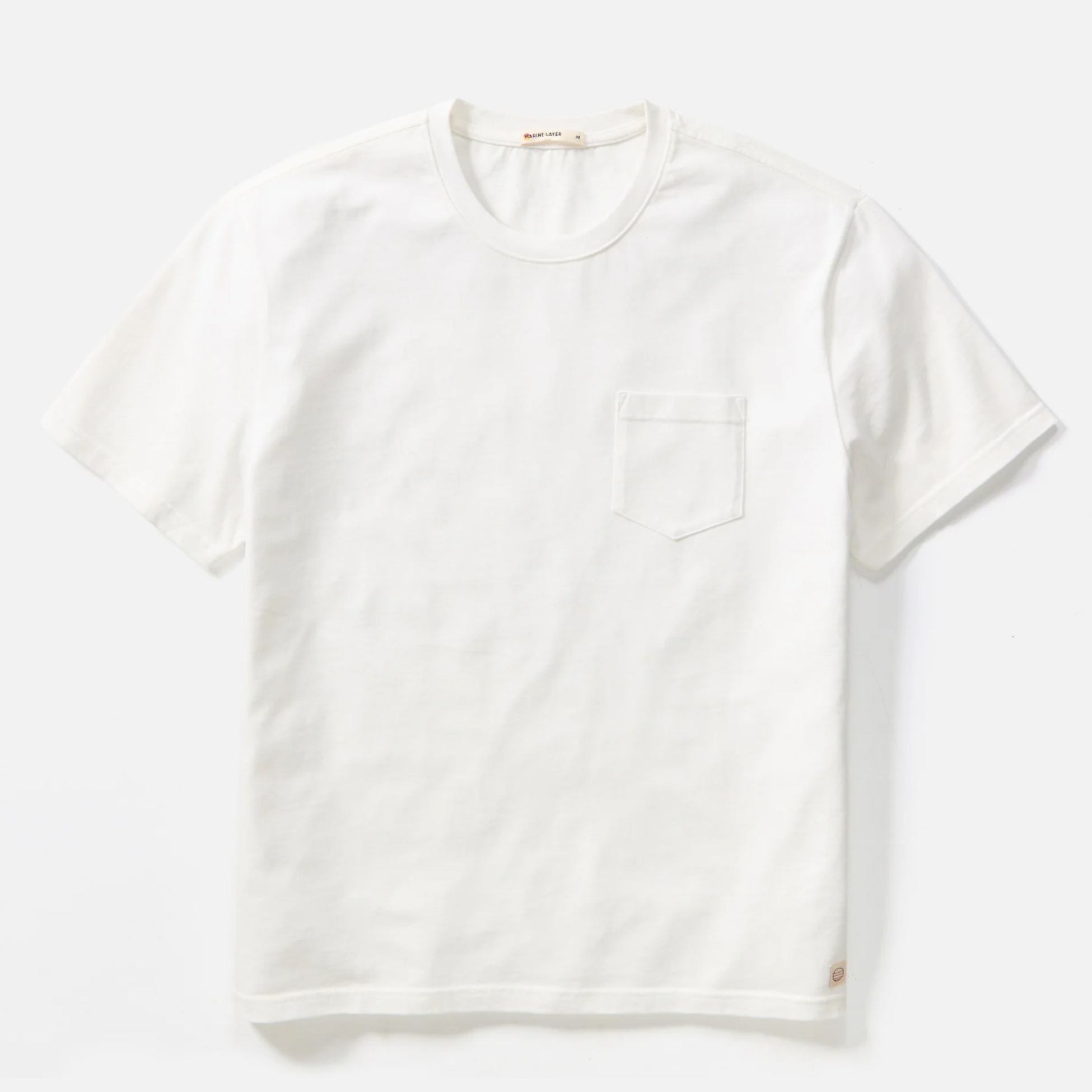 Marine Layer Luxe 250 Relaxed Pocket Tee White Soft Tops for Men men’s Summer shirts Athens GA Georgia Kempt Menswear Store Near Me