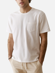 Marine Layer Luxe 250 Relaxed Pocket Tee White Soft Tops for Men men’s Summer shirts Athens GA Georgia Kempt Menswear Store Near Me
