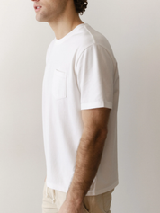 Marine Layer Luxe 250 Relaxed Pocket Tee White Soft Tops for Men men’s Summer shirts Athens GA Georgia Kempt Menswear Store Near Me