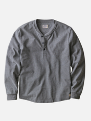 Marine Layer Luxe Jersey Henley - Heather Grey