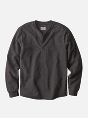 Marine Layer Luxe Jersey Henley - Java Heather