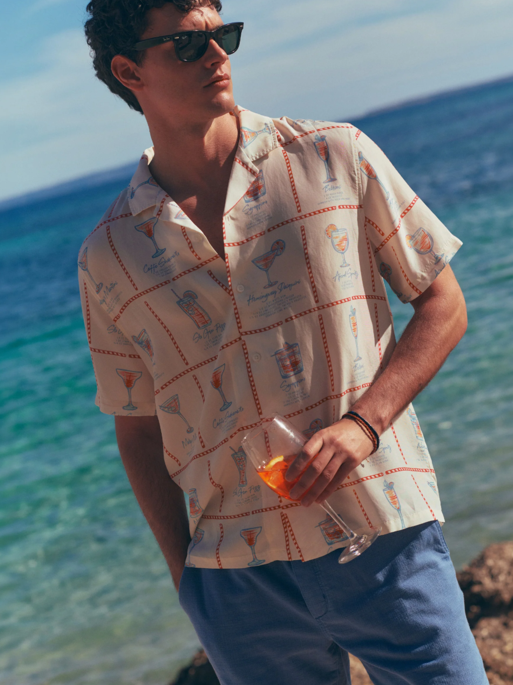 Marine Layer Luzio Resort Shirt - Happy Hour