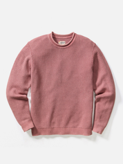 Marine Layer Noah Roll Neck Sweater Withered Rose Pink Salmon Long Sleeve Knit Athens GA Georgia Kempt Menswear Store Near Me