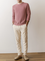 Marine Layer Noah Roll Neck Sweater Withered Rose Pink Salmon Long Sleeve Knit Athens GA Georgia Kempt Menswear Store Near Me