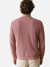 Marine Layer Noah Roll Neck Sweater Withered Rose Pink Salmon Long Sleeve Knit Athens GA Georgia Kempt Menswear Store Near Me