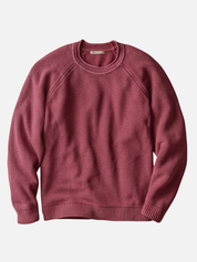 Marine Layer Noah Rollneck Sweater Cabernet Red Long Sleeve Knitted Sweaters - Front Flat