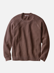 Marine Layer Noah Rollneck Sweater Java Brown Long Sleeve Knitted Sweaters - Front Flat