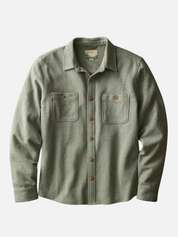 Marine Layer Pacifica Stretch Twill Overshirt - Olive