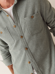 Marine Layer Pacifica Stretch Twill Overshirt - Olive