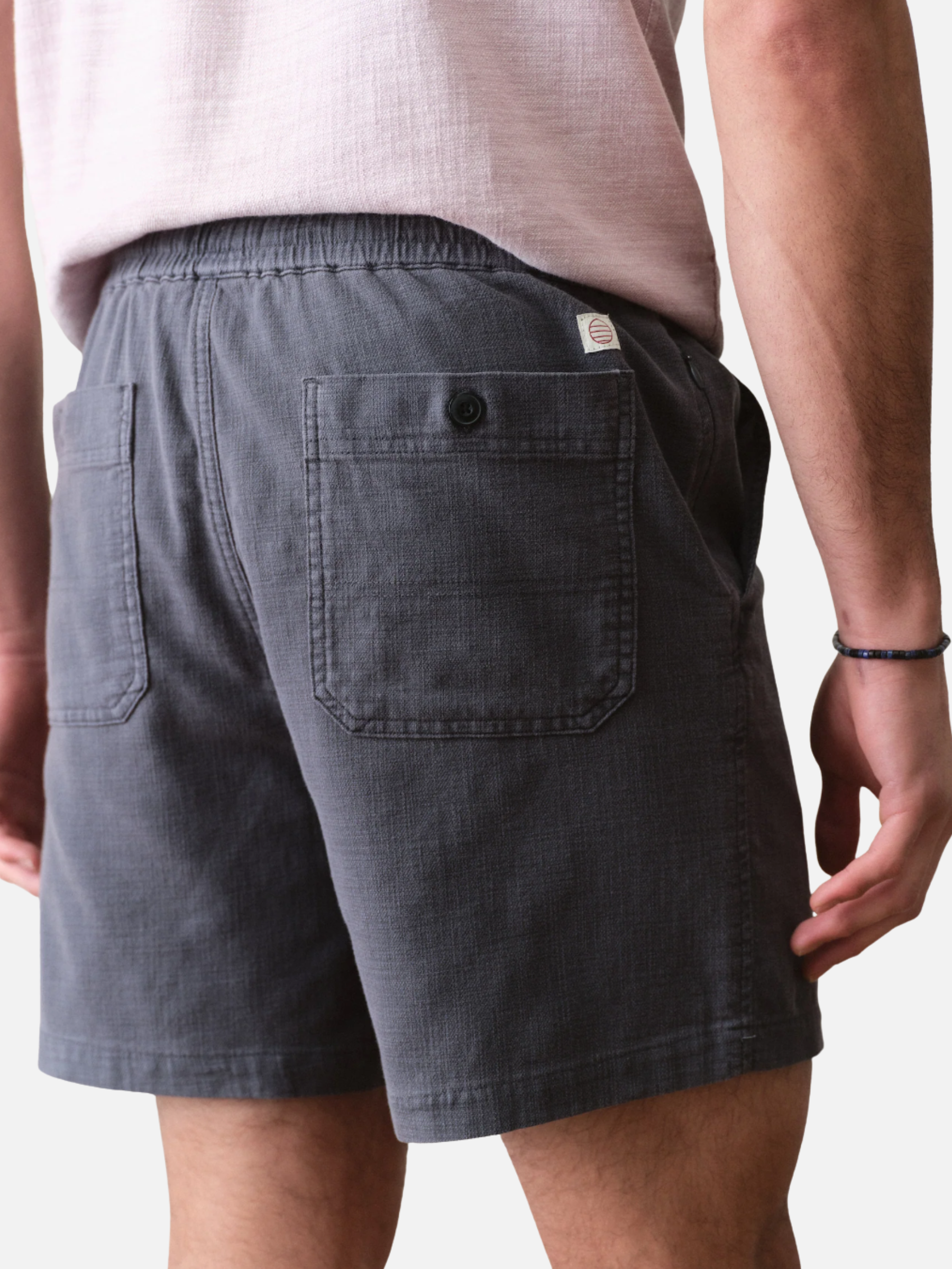 Marine Layer saturday beach pant elastic waist drawstring men’s bottoms spring summer shorts for men faded black grey gray Athens GA Georgia Kempt Menswear Store Near Me