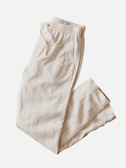Marine Layer Saturday Hemp Beach Pant - Natural/Brown Stripe