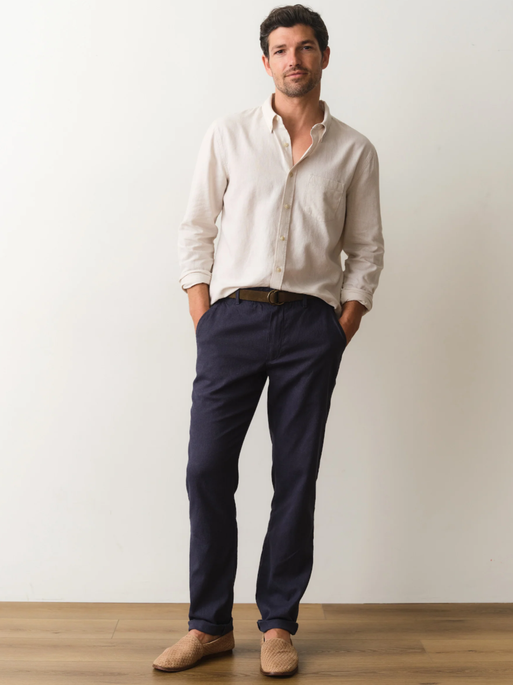 Marine Layer Hemp Chino Navy Blue Summer Suit Lightweight Wedding Outfit for Men Pants Men’s Bottoms Cotton Linen Straight Fit in Leg Athens GA Georgia Kempt Menswear Store Near Me