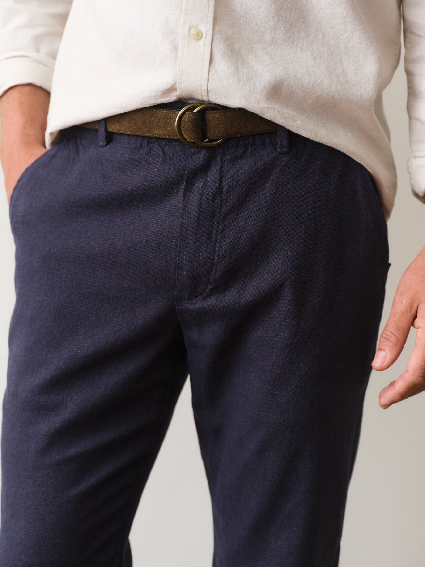 Marine Layer Hemp Chino Navy Blue Summer Suit Lightweight Wedding Outfit for Men Pants Men’s Bottoms Cotton Linen Straight Fit in Leg Athens GA Georgia Kempt Menswear Store Near Me