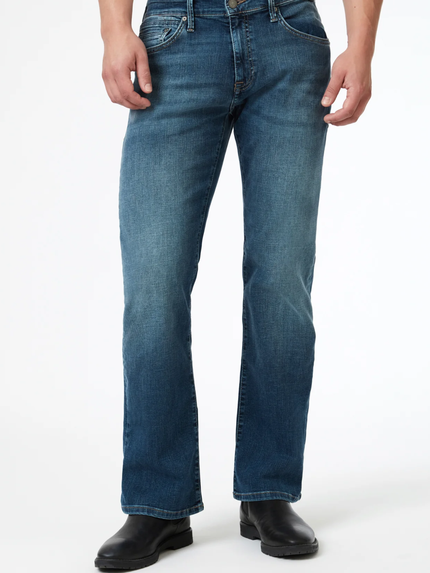 Mavi Josh Bootcut Jean - Mid Brushed