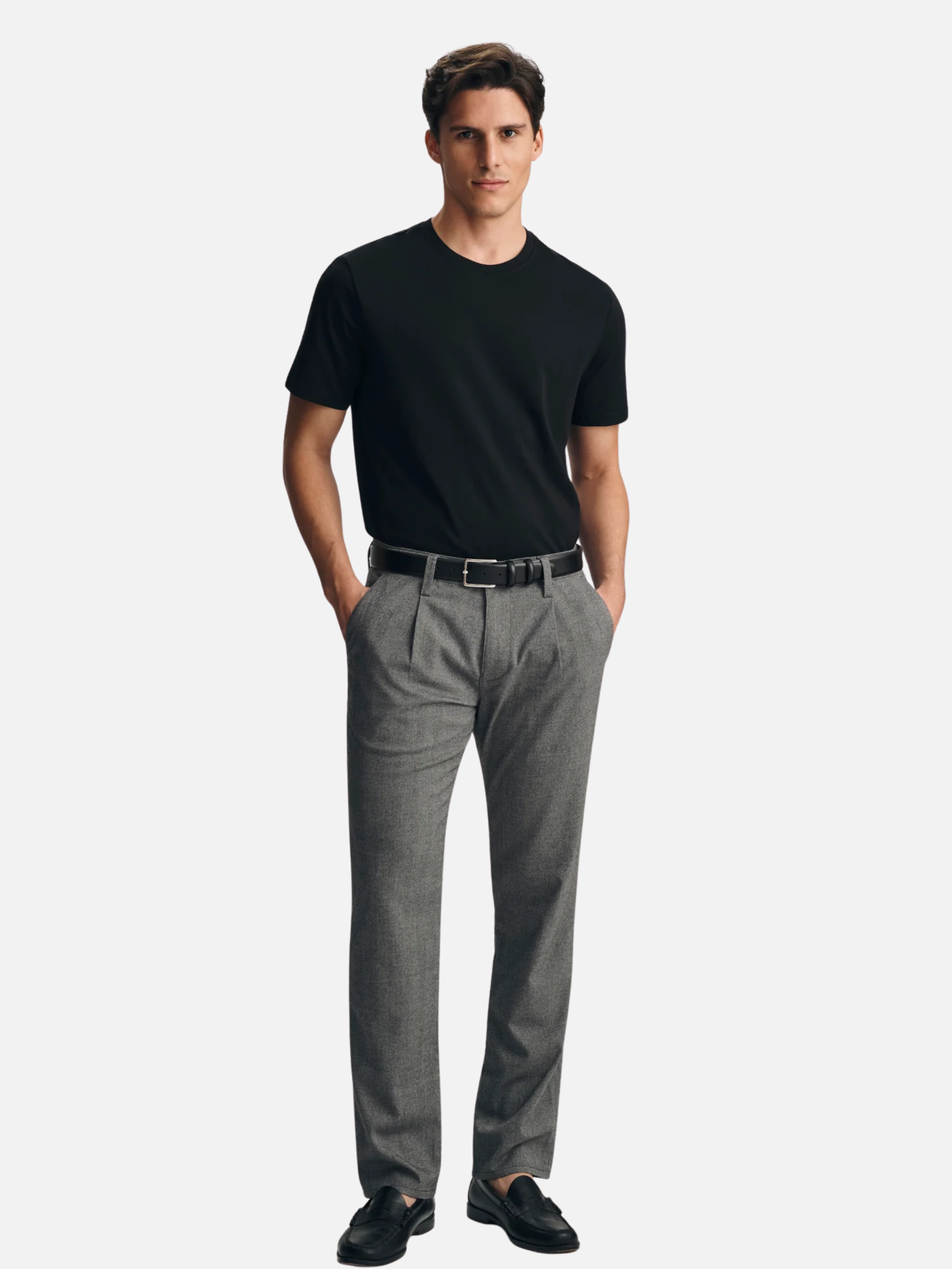 Mavi Will Pleated Straight Chino Pants - Grey