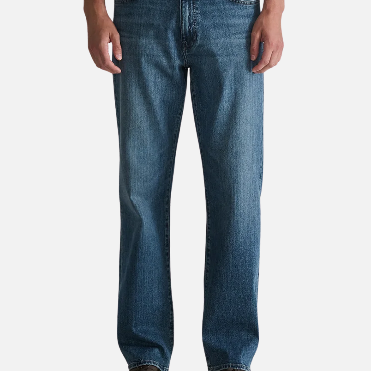 MAVI Marlon Modern Straight Men's Jean Used Indigo Classic Blue Relaxed Fit Stretch Denim Front