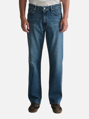 MAVI Marlon Modern Straight Men's Jean Used Indigo Classic Blue Relaxed Fit Stretch Denim Front