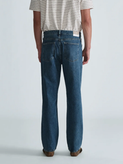 MAVI Marlon Modern Straight Men's Jean Used Indigo Classic Blue Relaxed Fit Stretch Denim Back