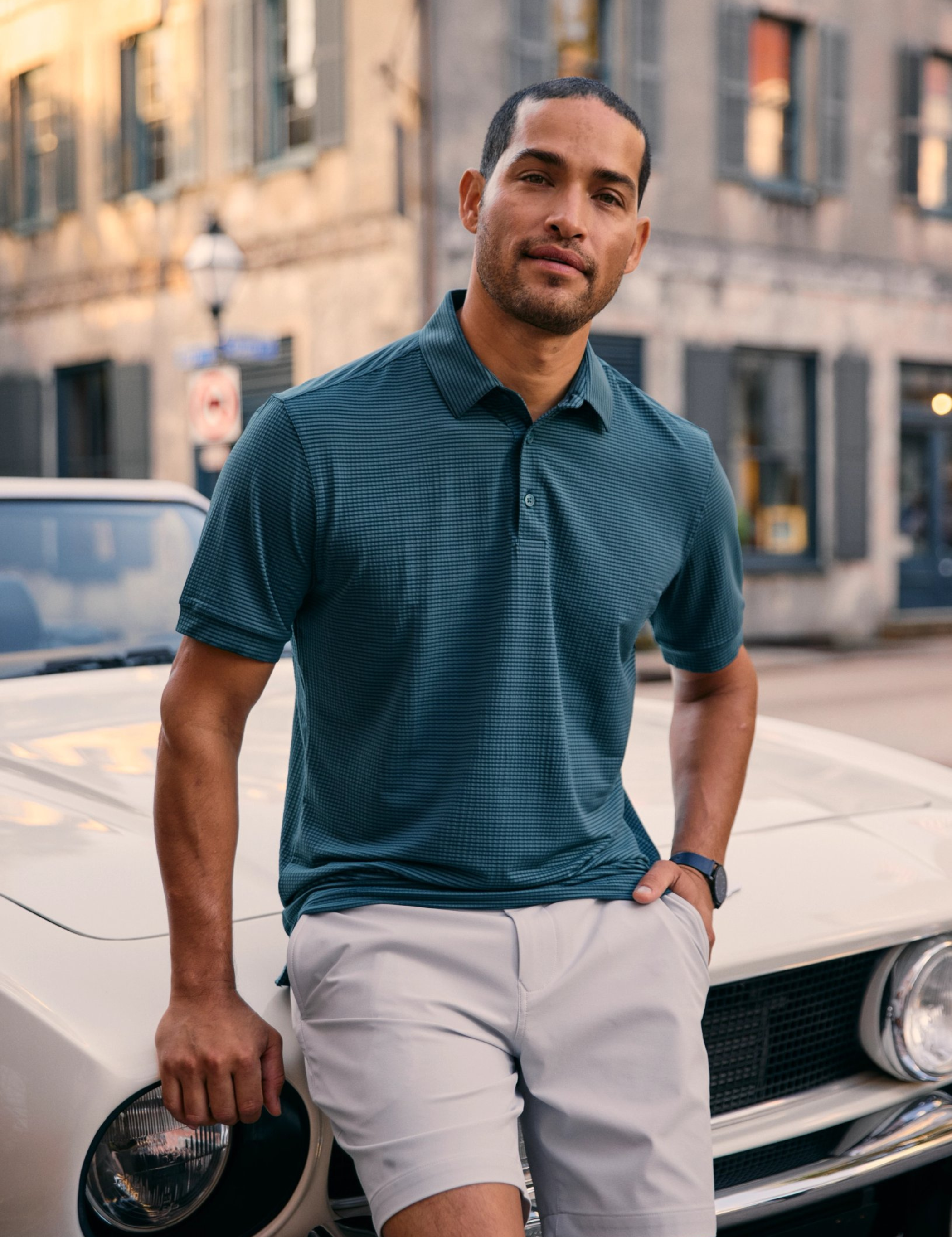 Mizzen + Main Copa SS Short Sleeve Polo Balsam Green Blue Gem Tone Spring Summer Men’s Tops for Men Athens GA Georgia Kempt Menswear Store Near Me