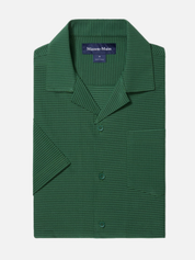 Mizzen and Main Copa Camp Shirt Pine Green SS Short Sleeve Men’s Summer Textured Tops for Men Wrinkle Free Moisture Wicking Shirts for Guys Athens GA Georgia Kempt Menswear Store Near Me