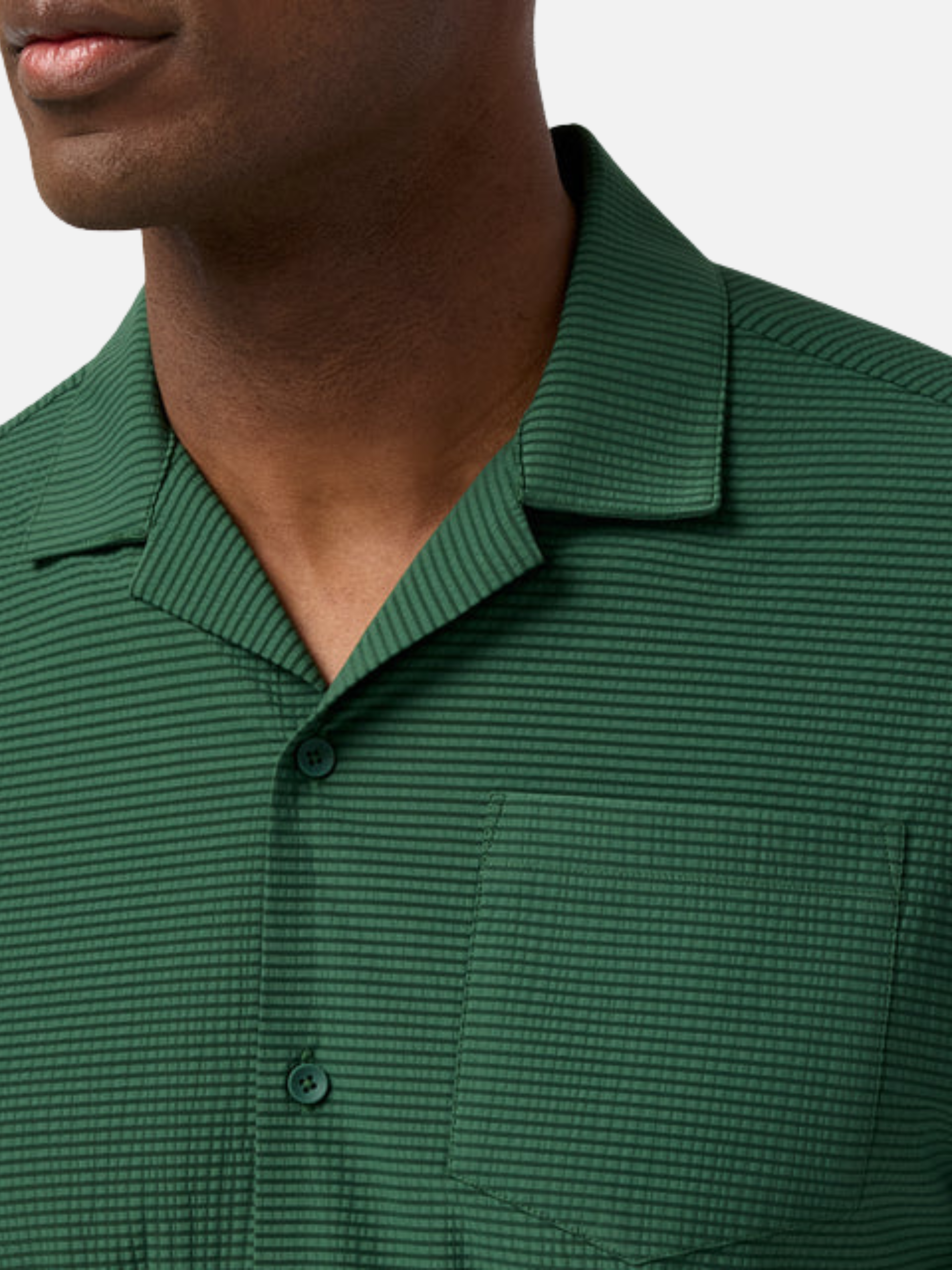 Mizzen and Main Copa Camp Shirt Pine Green SS Short Sleeve Men’s Summer Textured Tops for Men Wrinkle Free Moisture Wicking Shirts for Guys Athens GA Georgia Kempt Menswear Store Near Me