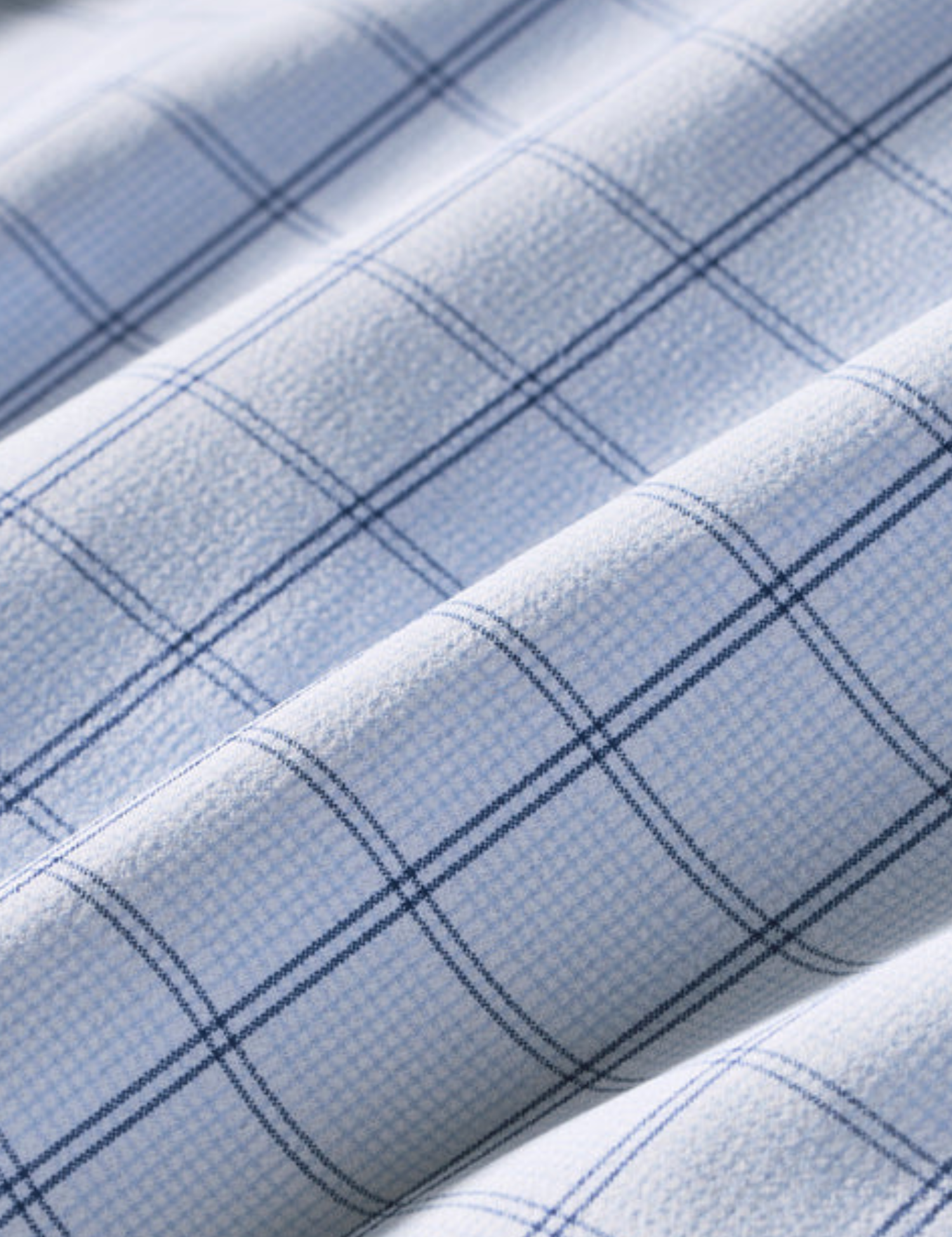 Mizzen and Main Leeward Long Sleeve  Dress Shirt Cloud Blue Hampton Window Pane Print Men’s Collared Button Up Nice Shirts for Guys Men’s Formal Tops Moisture Wicking Wrinkle Resistant Summer Long Sleeves Athens GA Georgia Kempt Menswear Store Near Me