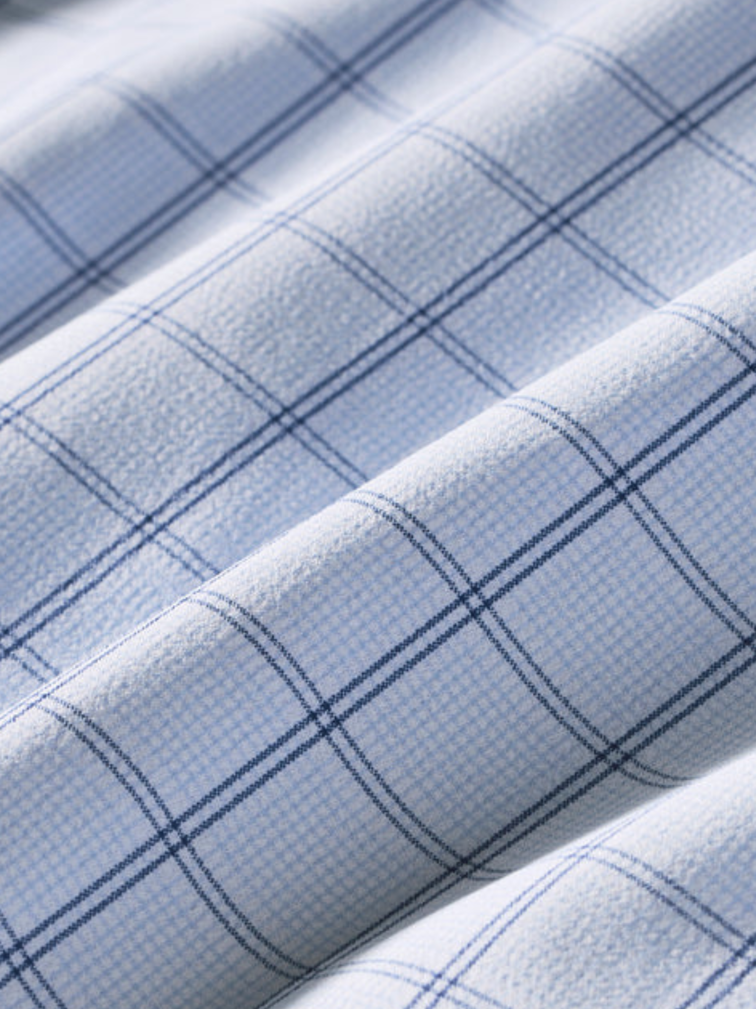 Mizzen and Main Leeward Long Sleeve  Dress Shirt Cloud Blue Hampton Window Pane Print Men’s Collared Button Up Nice Shirts for Guys Men’s Formal Tops Moisture Wicking Wrinkle Resistant Summer Long Sleeves Athens GA Georgia Kempt Menswear Store Near Me