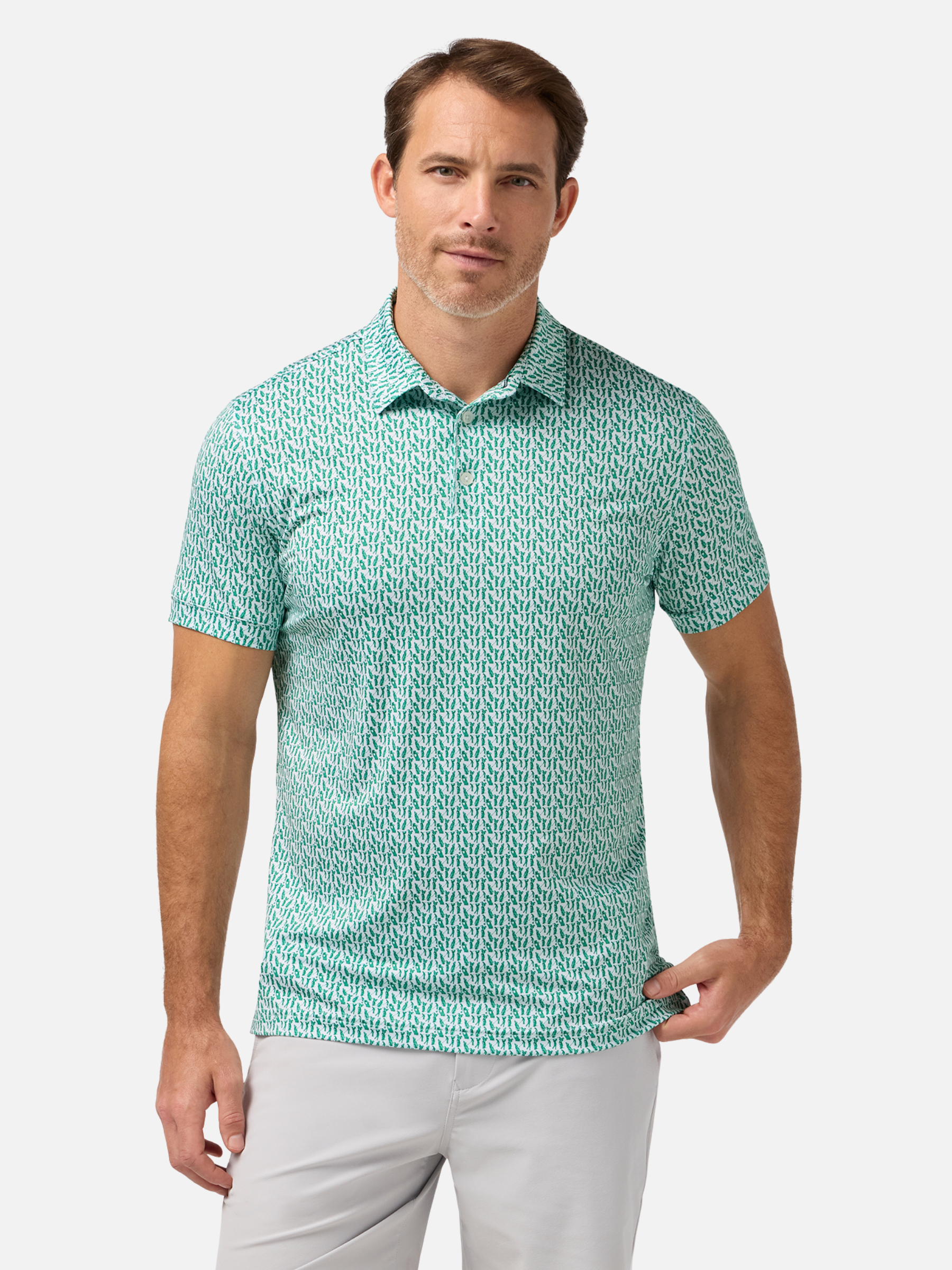Mizzen and Main Versa SS Short Sleeve Polo Golf Green Swing Masters Augusta Green Golf Tee Athens GA Georgia Kempt Menswear Store Near Me