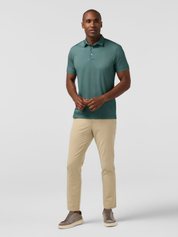 Mizzen and Main Versa SS Short Sleeve Pine Circle Green Polo Textured Men’s Summer Tops for Men Wrinkle Free Moisture Wicking Shirts for Guys Athens GA Georgia Kempt Menswear Store Near Me