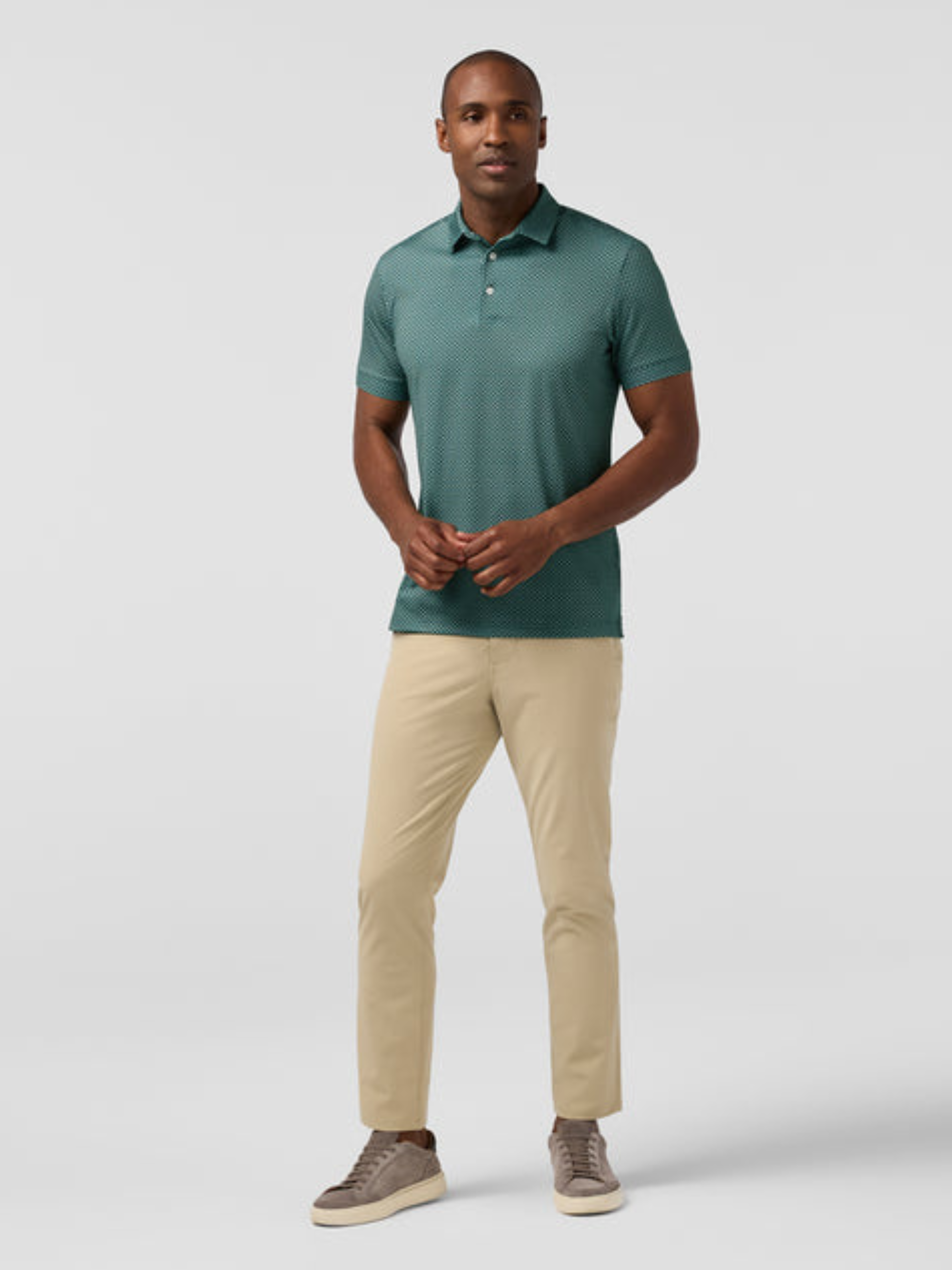 Mizzen and Main Versa SS Short Sleeve Pine Circle Green Polo Textured Men’s Summer Tops for Men Wrinkle Free Moisture Wicking Shirts for Guys Athens GA Georgia Kempt Menswear Store Near Me