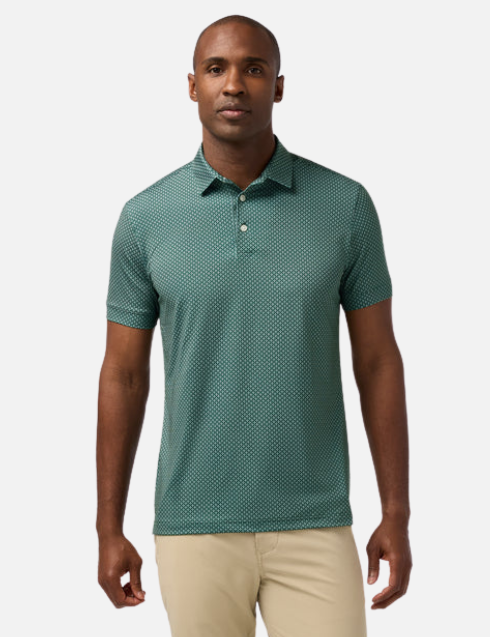 Mizzen and Main Versa SS Short Sleeve Pine Circle Green Polo Textured Men’s Summer Tops for Men Wrinkle Free Moisture Wicking Shirts for Guys Athens GA Georgia Kempt Menswear Store Near Me