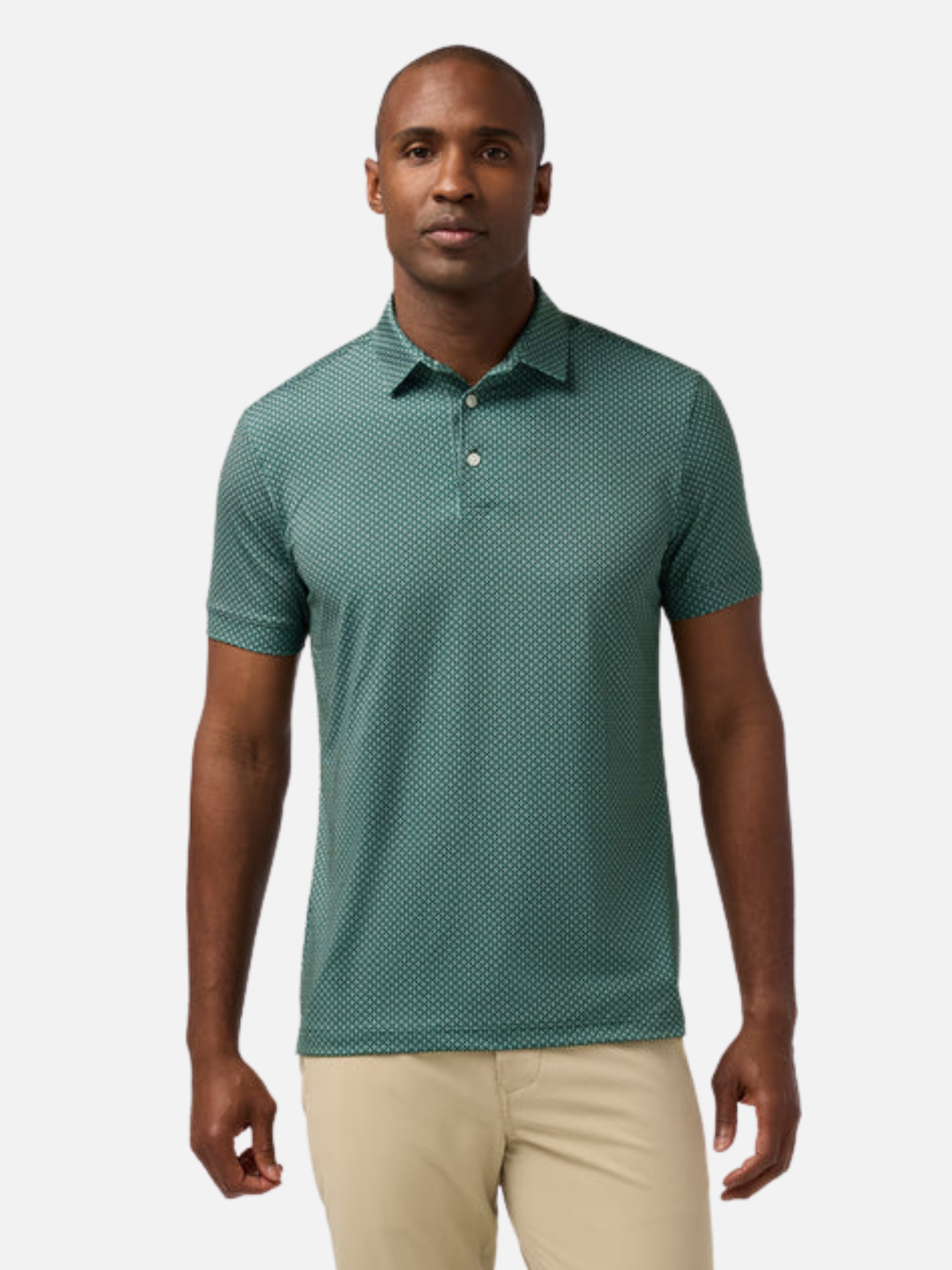 Mizzen and Main Versa SS Short Sleeve Pine Circle Green Polo Textured Men’s Summer Tops for Men Wrinkle Free Moisture Wicking Shirts for Guys Athens GA Georgia Kempt Menswear Store Near Me