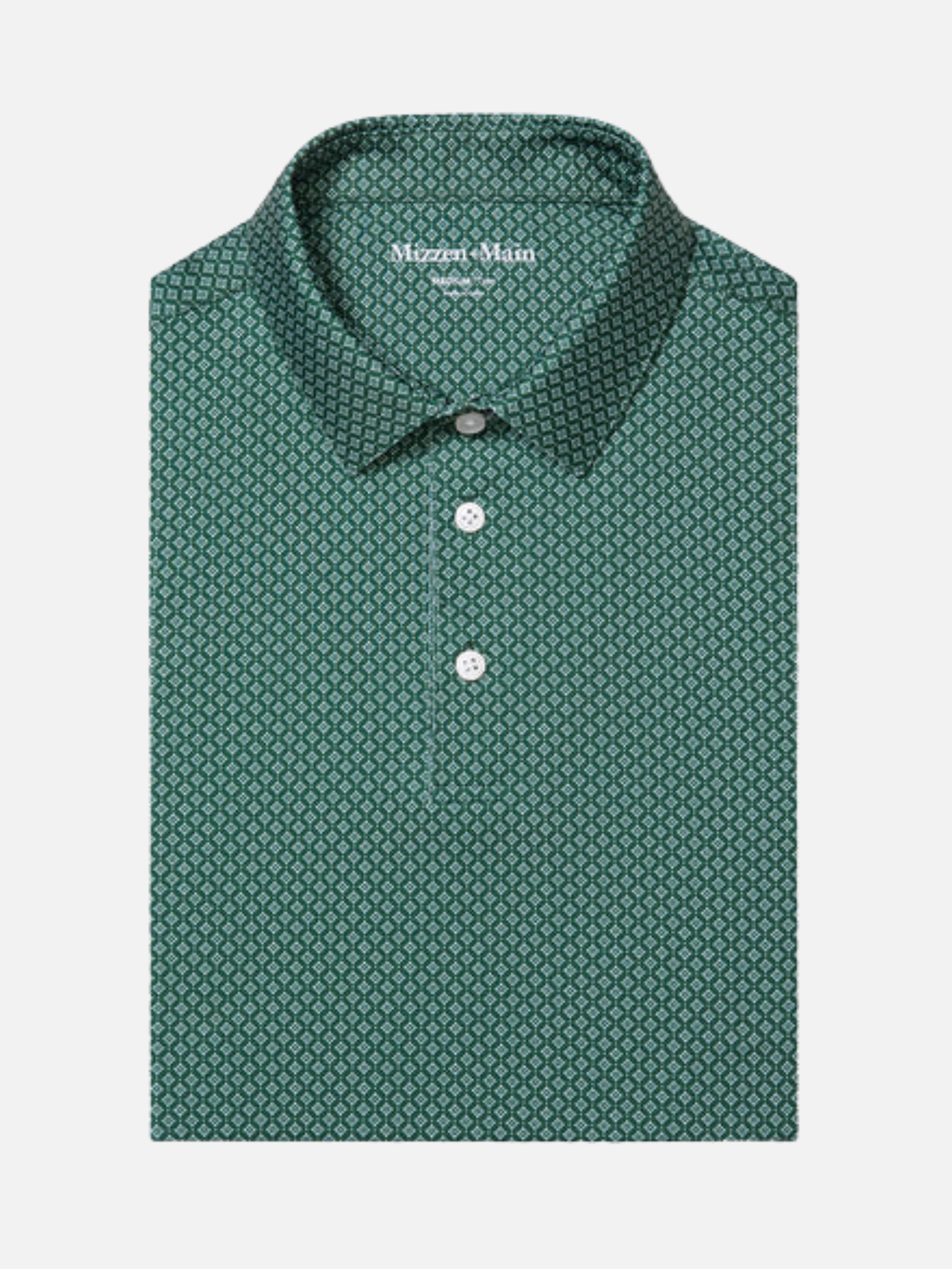 Mizzen and Main Versa SS Short Sleeve Pine Circle Green Polo Textured Men’s Summer Tops for Men Wrinkle Free Moisture Wicking Shirts for Guys Athens GA Georgia Kempt Menswear Store Near Me