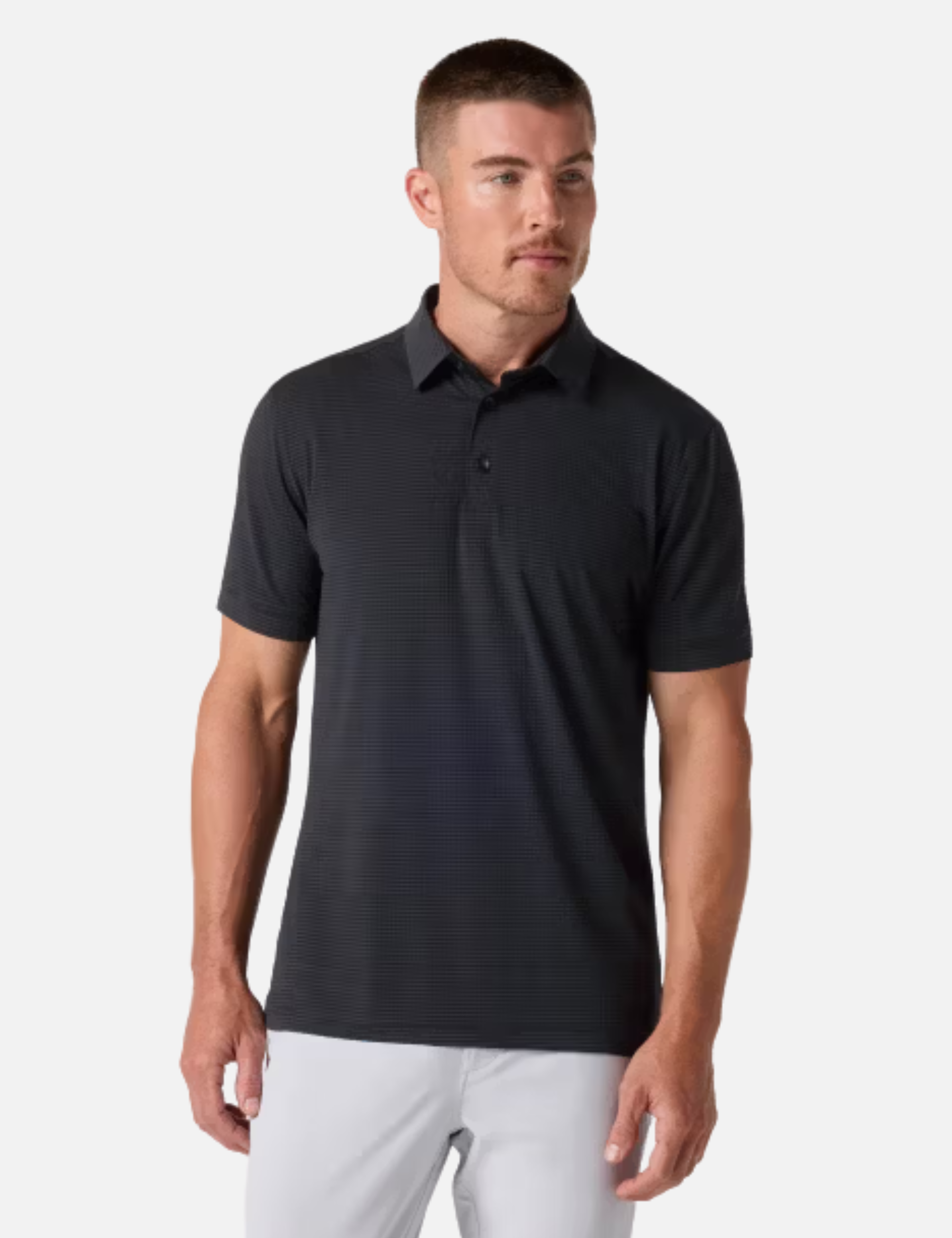 Mizzen + Main Copa SS Short Sleeve Polo Black Men's Performance Polo Shirt For Men Athens GA Georgia Kempt Menswear Store Near Me