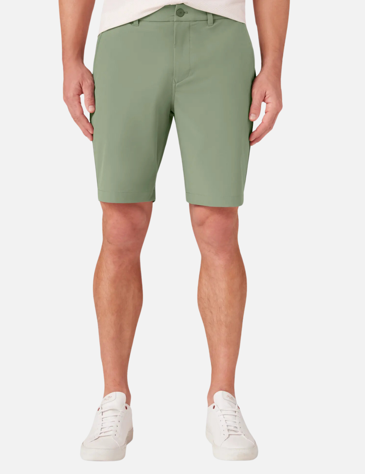 mizzen + main helmsman short sea spray green 7" inseam polyester spandex blend kempt athens ga georgia men's clothing store