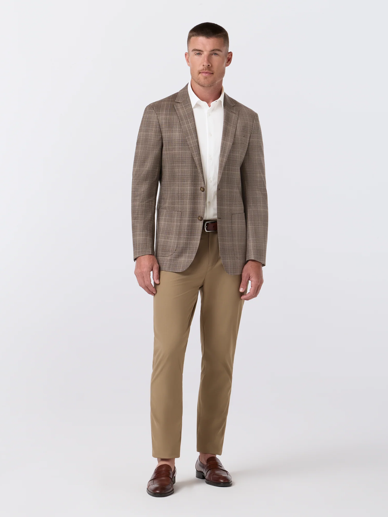 Mizzen + Main Lavelle Blazer - Espresso Glen Check