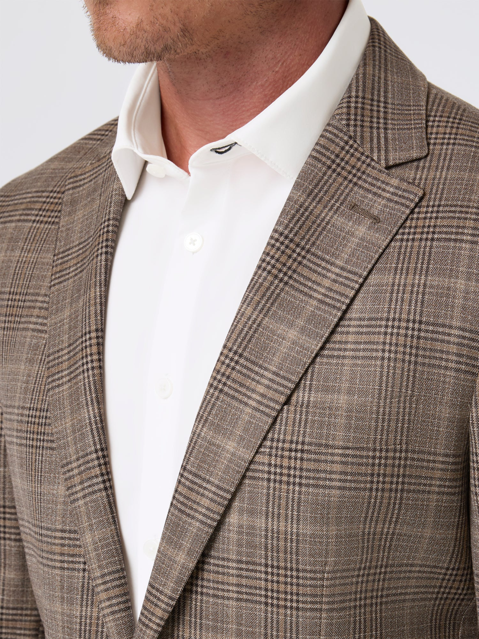 Mizzen + Main Lavelle Blazer - Espresso Glen Check