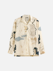 OAS Brillo Shirt Beige Men's Patterned Collared Button Up LS Long Sleeve Shirt For Men Athens GA Georgia Kempt Menswear Store Near Me