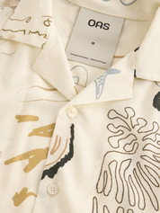 OAS Brillo Shirt Beige Men's Patterned Collared Button Up LS Long Sleeve Shirt For Men Athens GA Georgia Kempt Menswear Store Near Me