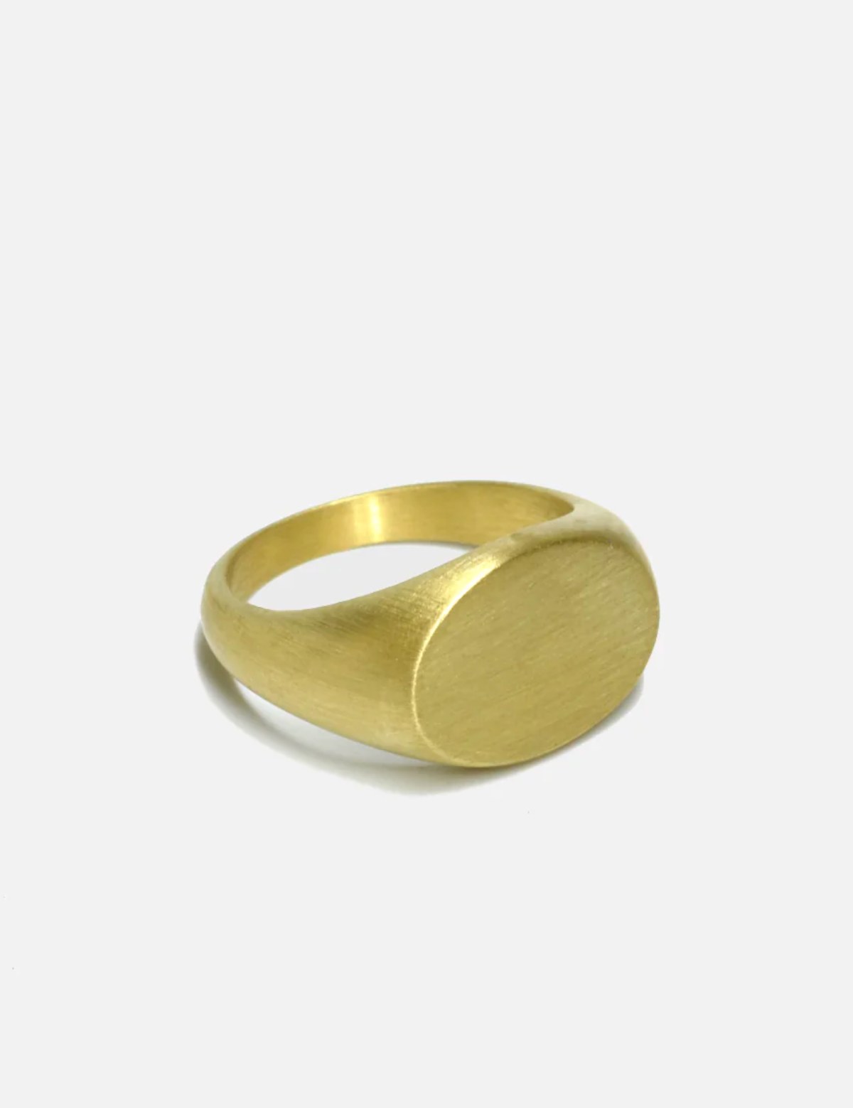 curated basics oval signet ring 100% solid brass kempt athens ga georgia men's clothing store jewelry