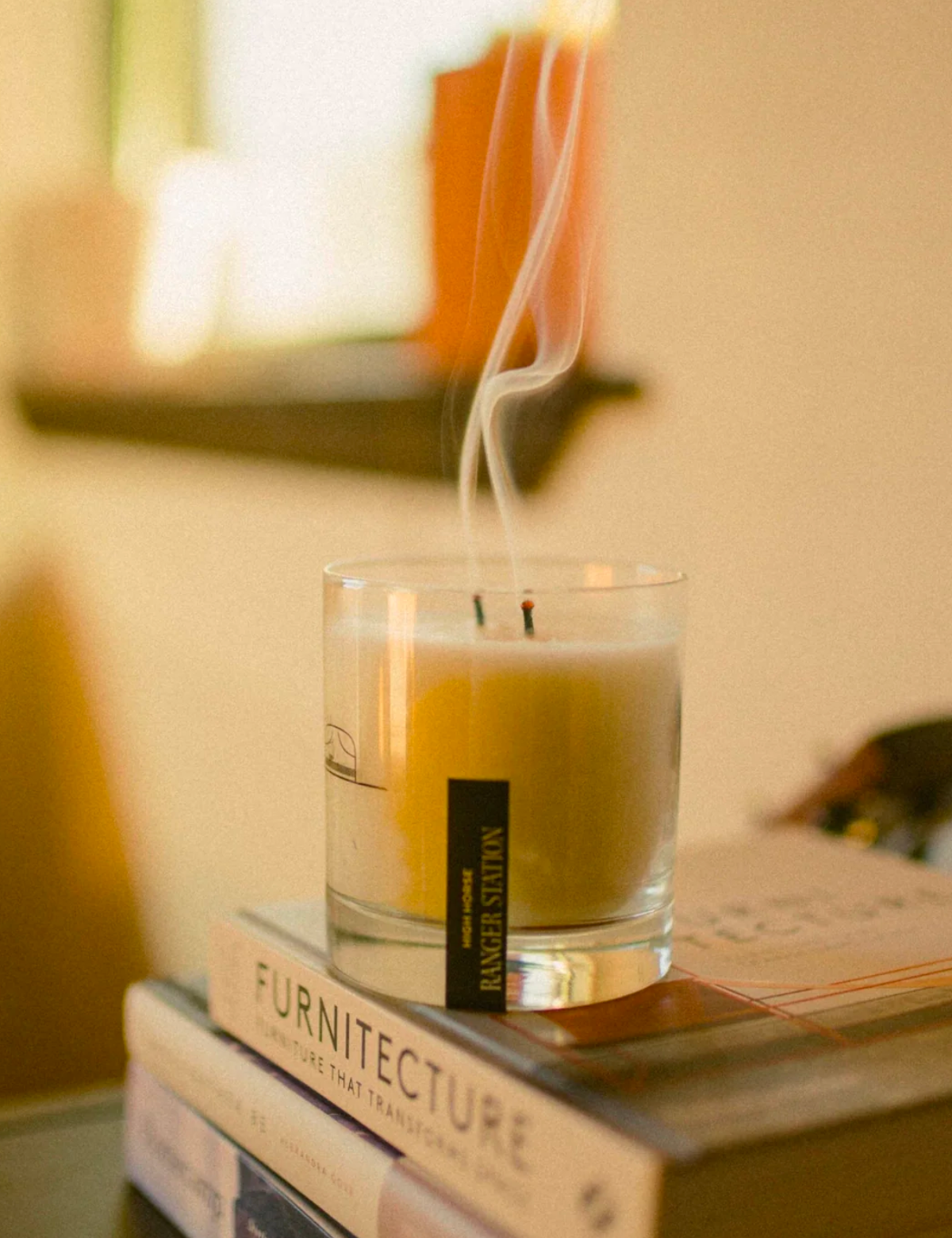 ranger station high horse candle citrus cedarwood hand poured wax whiskey cocktail glass kempt athens ga georgia men's clothing store