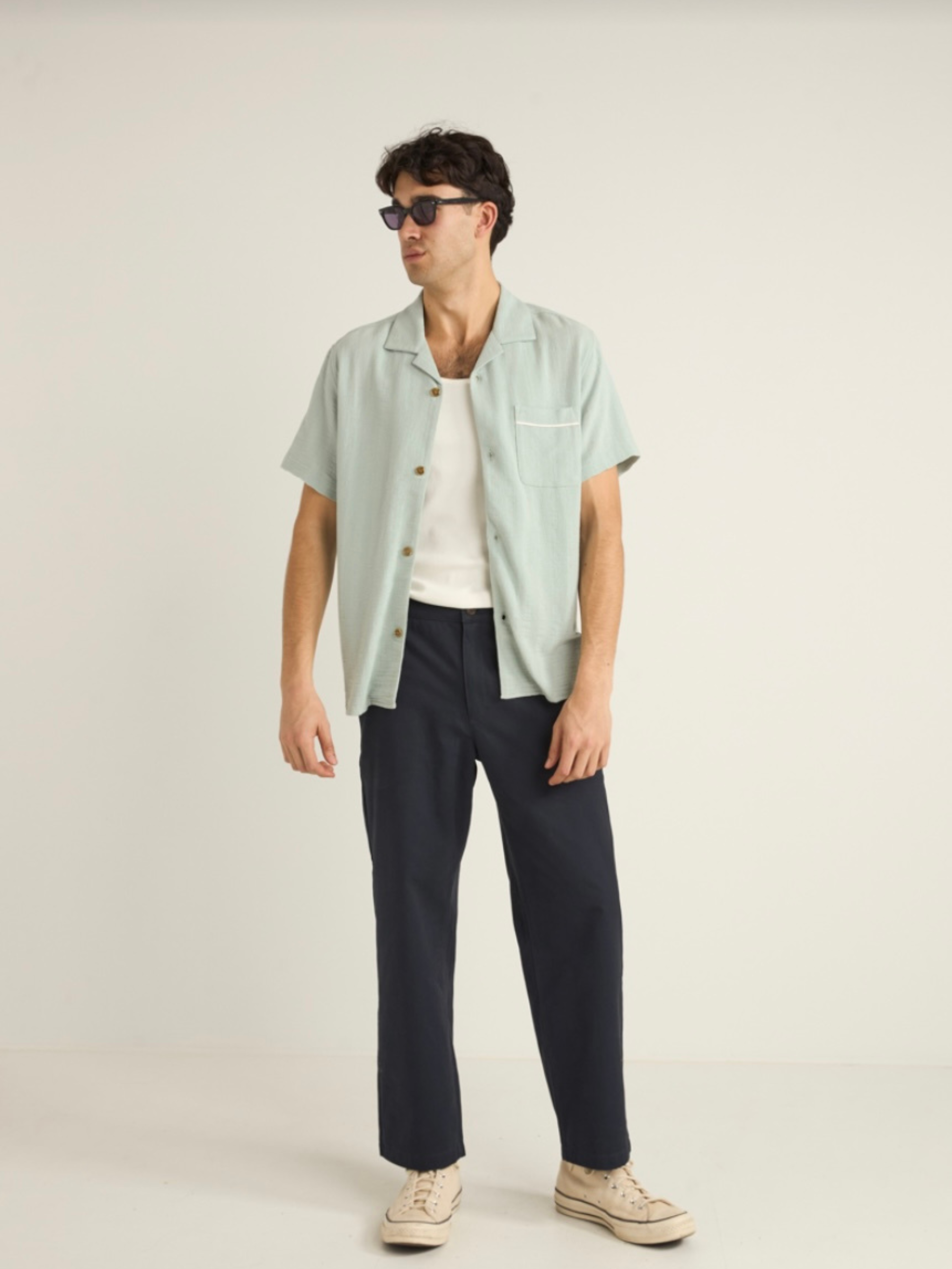 Rhythm Daytona Shirt SS Short Sleeve Men’s Top Spring Summer Shirts for Men Teal Blue Green Athens GA Georgia Kempt Menswear Store Near Me