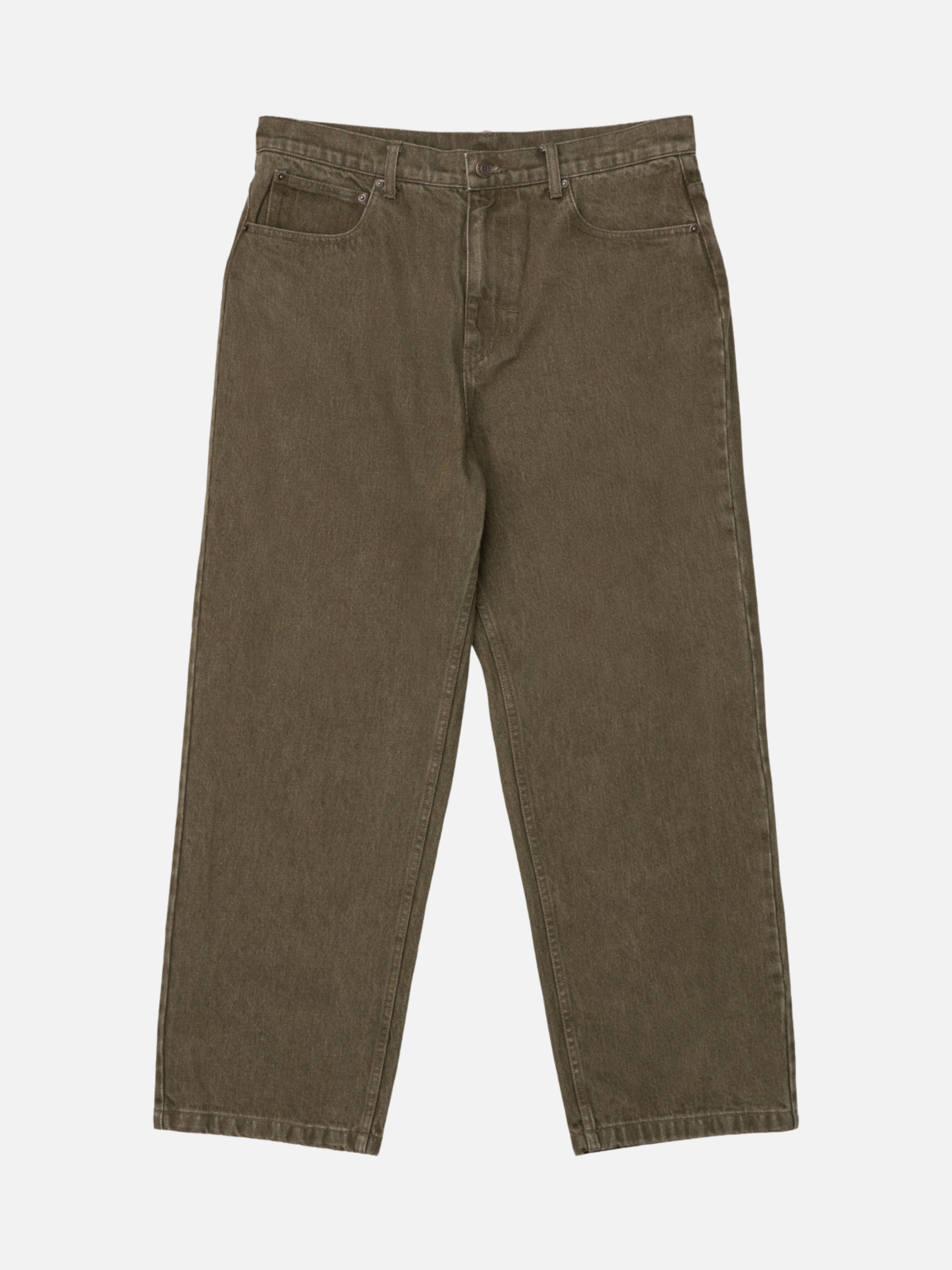 Rhythm Essential Jean Washed Olive Green Men’s Fall Winter Jeans for Men Relaxed Baggy Fit Athens GA Georgia Kempt Menswear Store Near Me