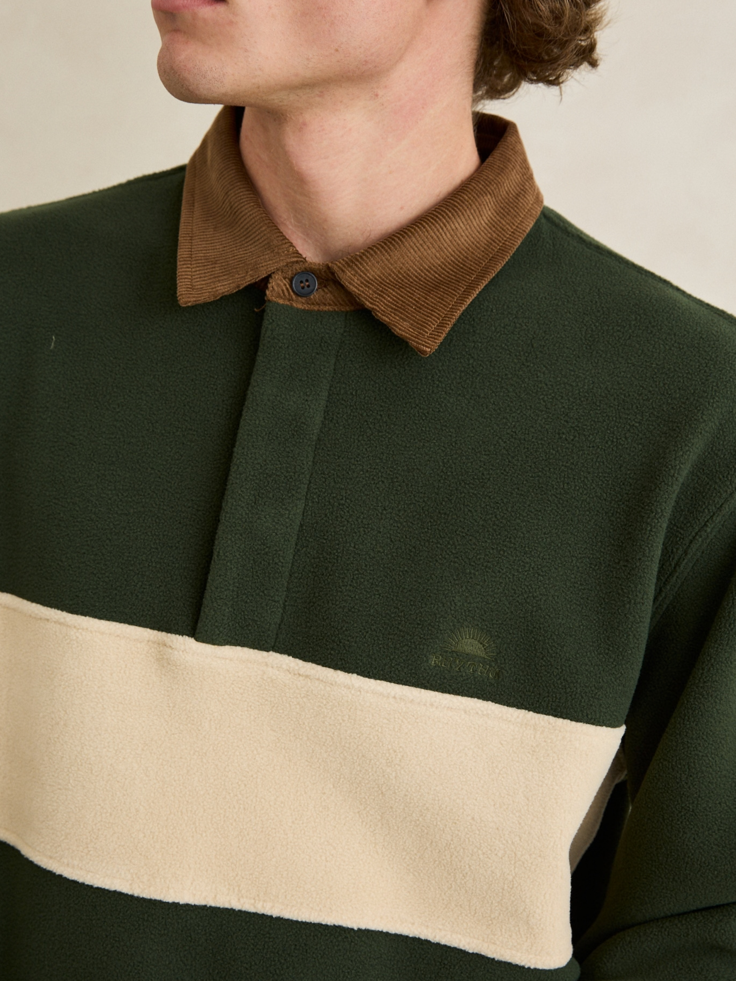 Rhythm Awake Polar Fleece Polo - Forest