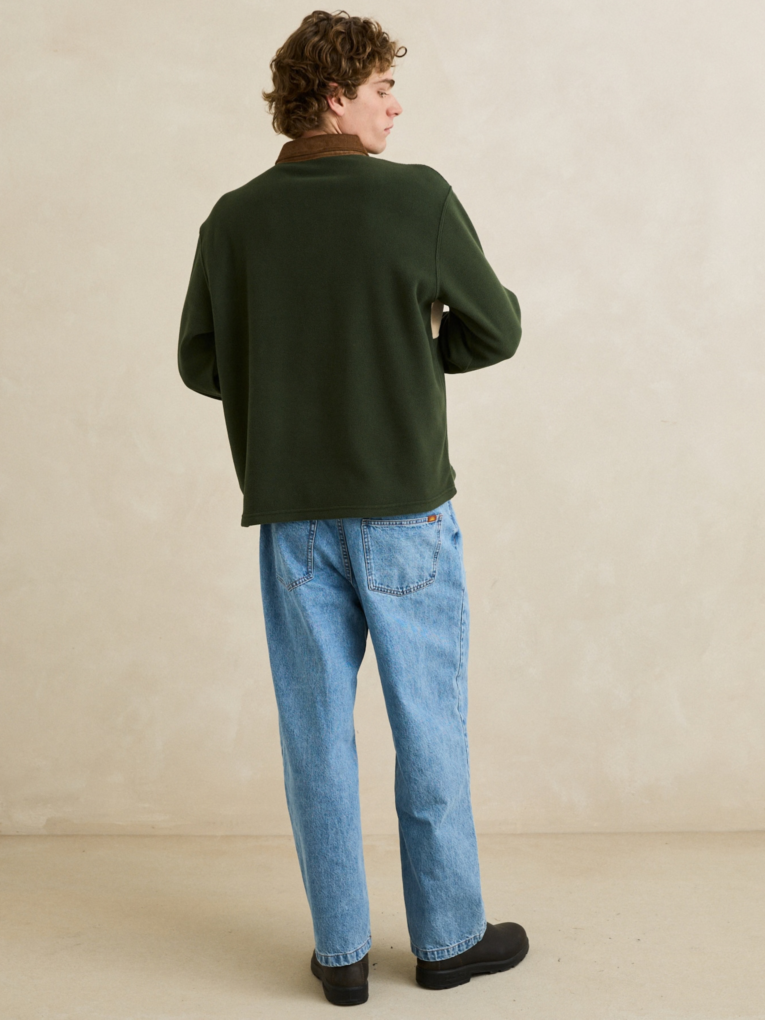 Rhythm Awake Polar Fleece Polo - Forest