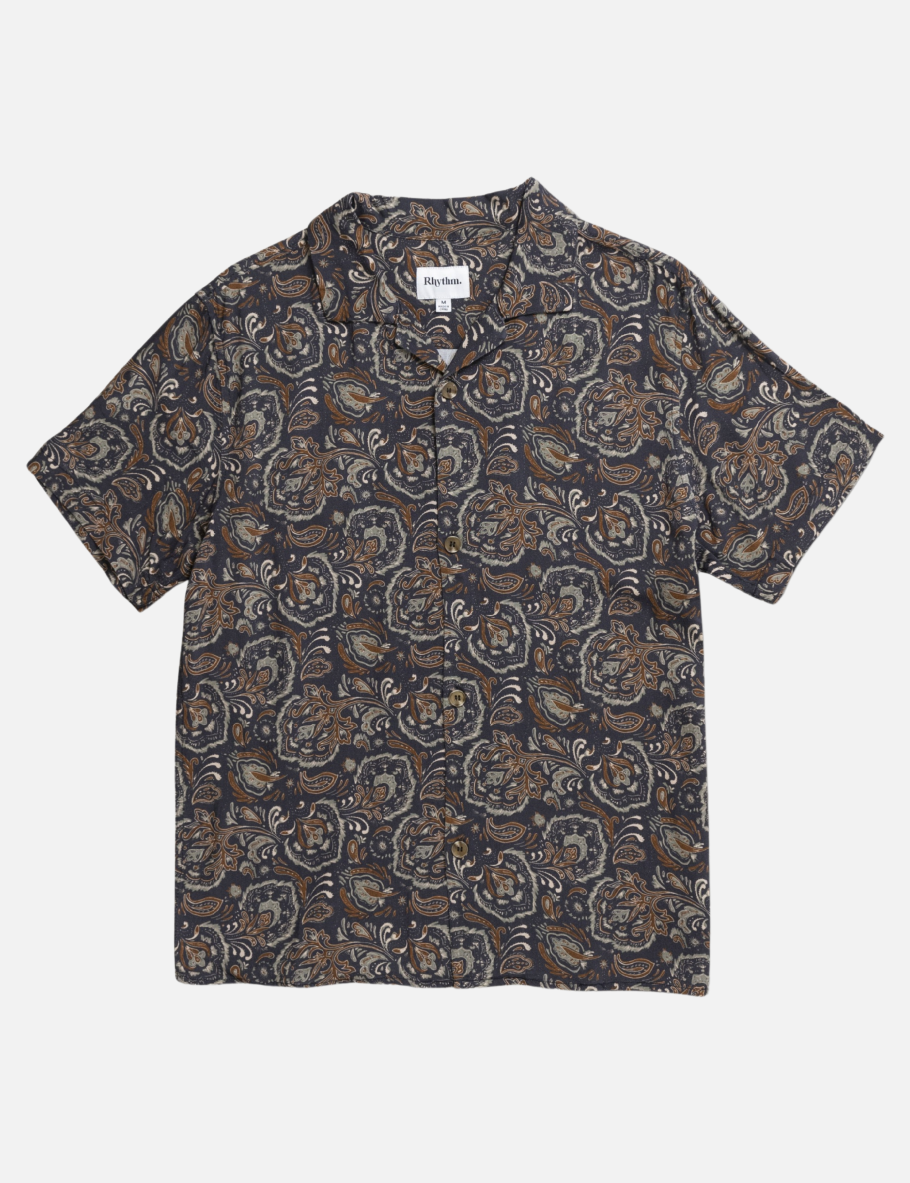 Rhythm Costa Rica Shirt Black Paisley Breezy Button Down Shirt Kempt Mens Shop Athens Georgia