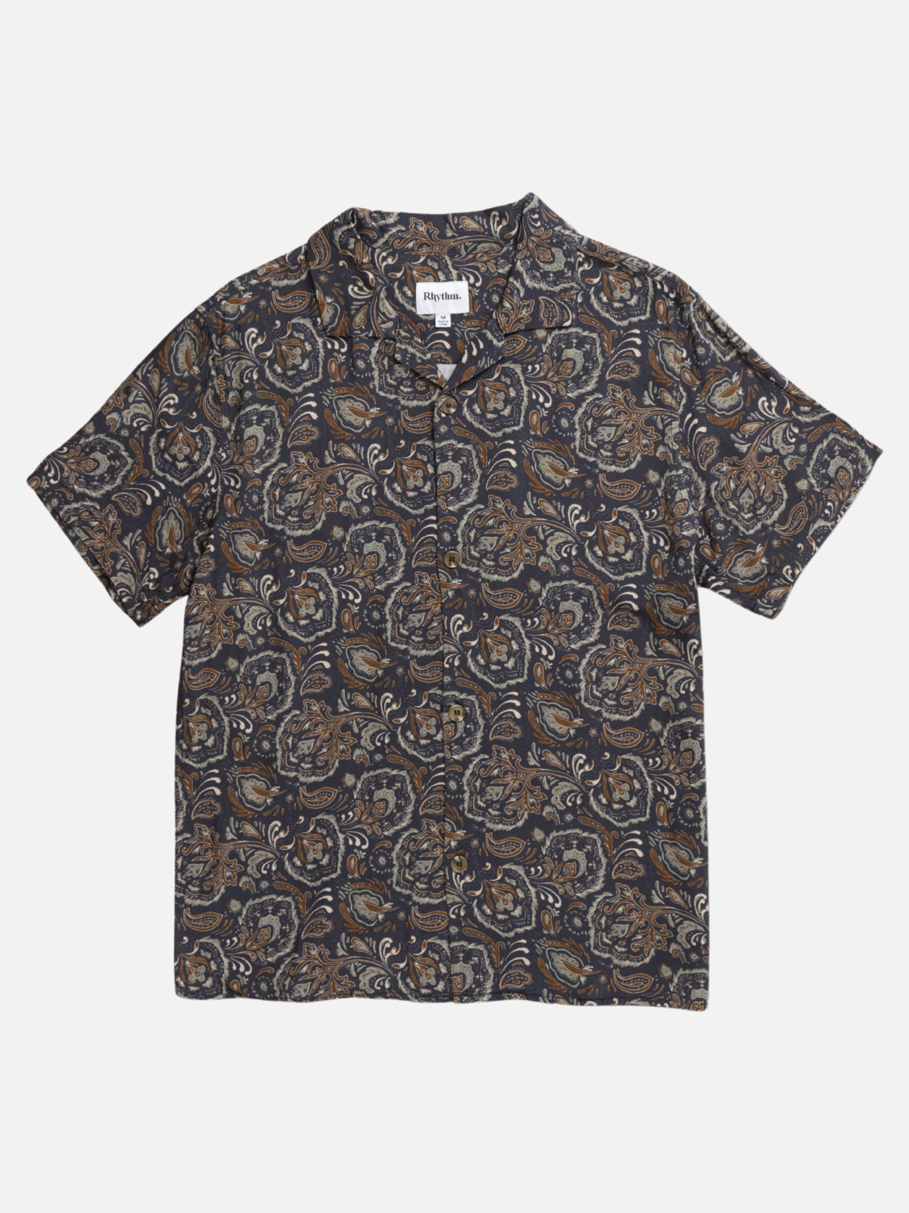 Rhythm Costa Rica Shirt Black Paisley Breezy Button Down Shirt Kempt Mens Shop Athens Georgia