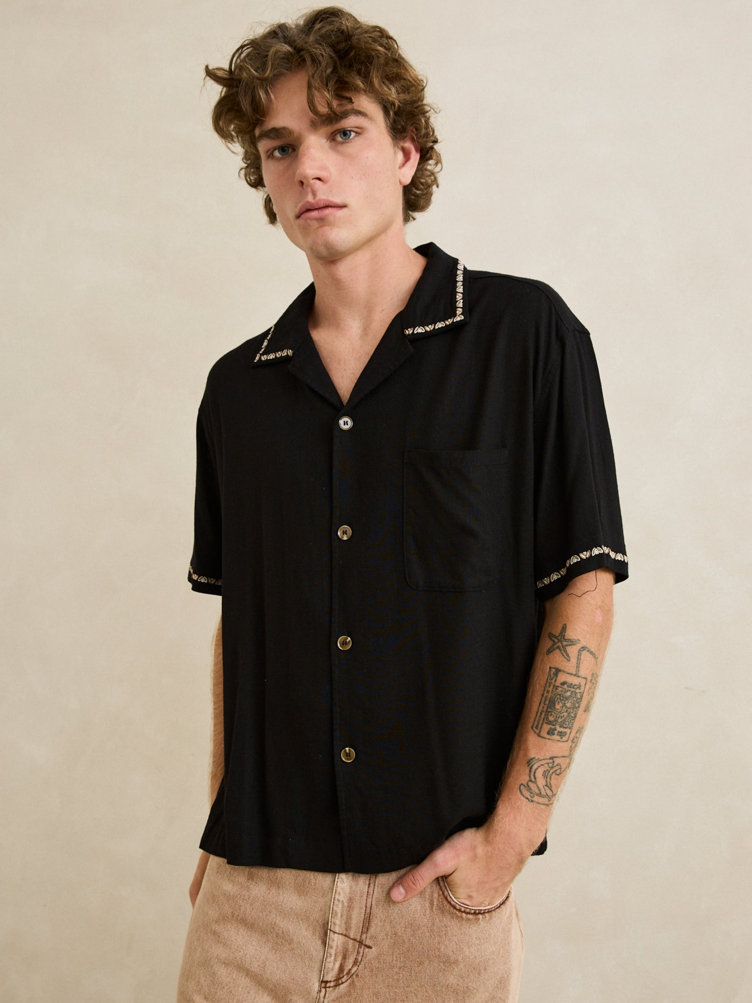 Rhythm Diego SS Shirt - Black