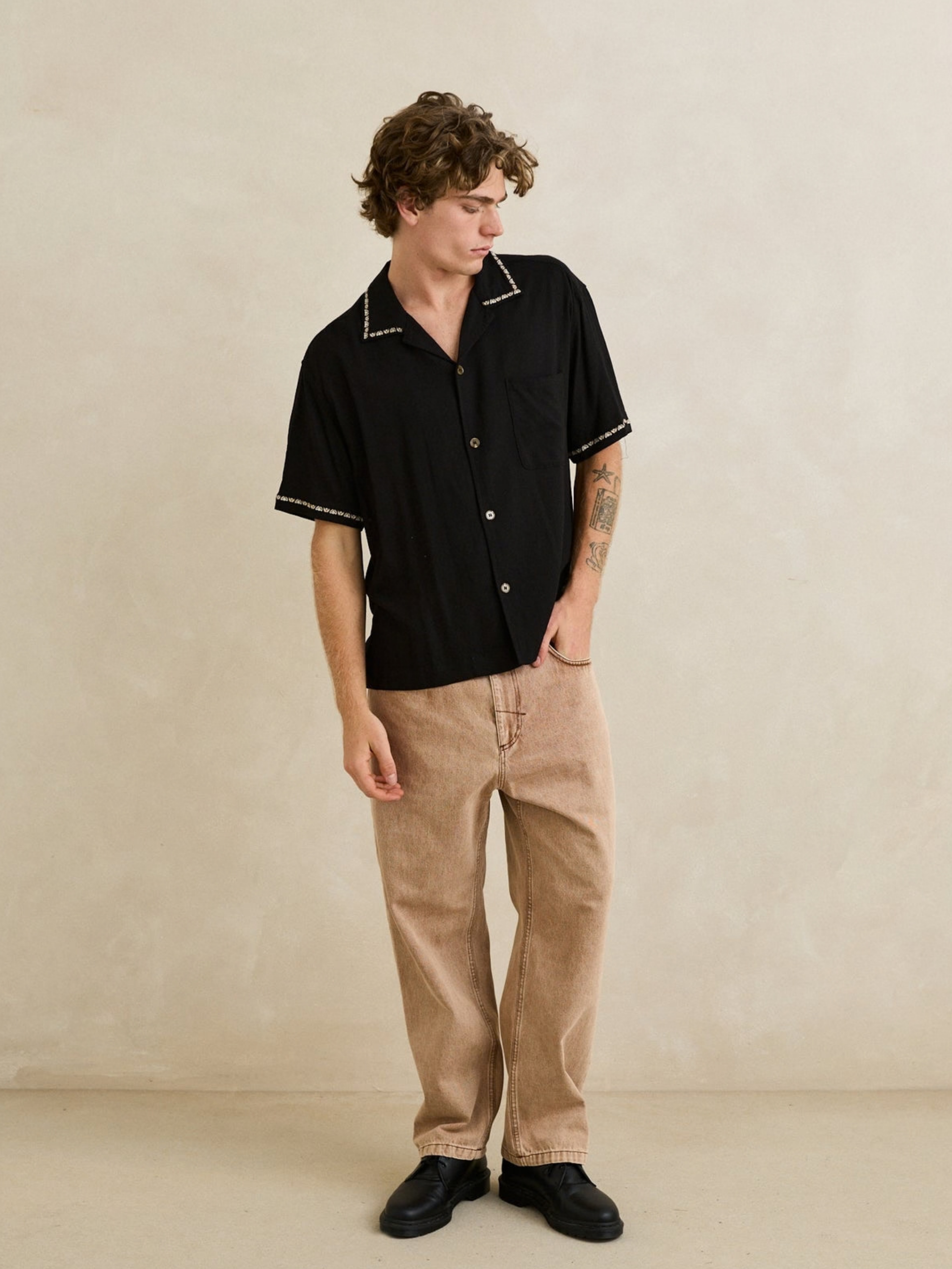 Rhythm Diego SS Shirt - Black